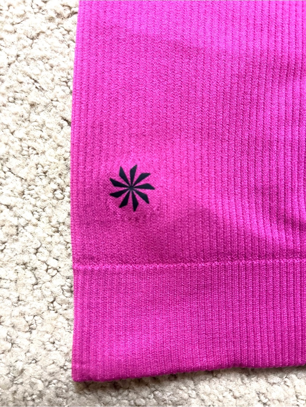 Athleta Girl Rise Above Ribbed Cropped Tank in Hot Pink Sz L (12) - Picture 4 of 6